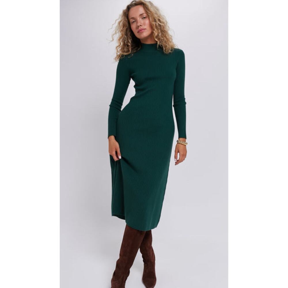 Hyacinth House Cypress Knit Conrad Midi Swing Dress Size L NWT